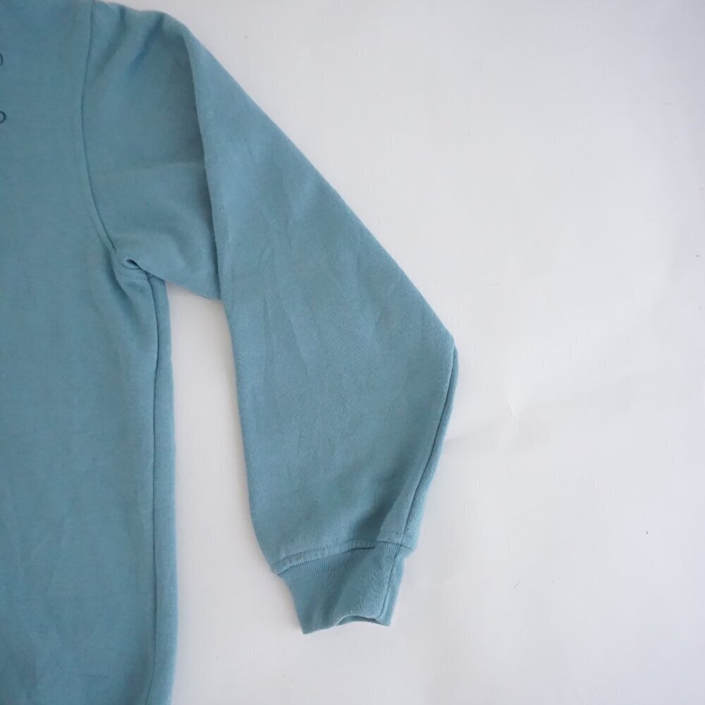Vintage Shenanigans Blue Floral Embroidered Cotton Blend Cardigan Cottagecore M - Picture 4 of 9